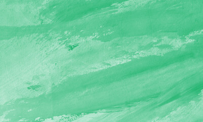 Creative abstract hand painted background with jade color