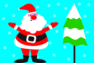 Christmas and New Year's holidays greeting card