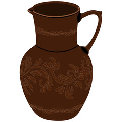 Clay jug illustration