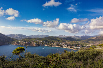 Fototapeta na wymiar Mallorca, BEach, Clouds, Holliday, Sunny