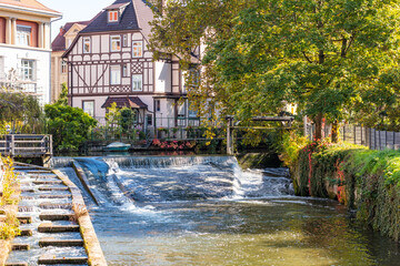 Stadt am Fluss - Esslingen am Neckar - obrazy, fototapety, plakaty