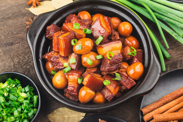 Quail Eggs Stew with belly pork(Chinese food)
