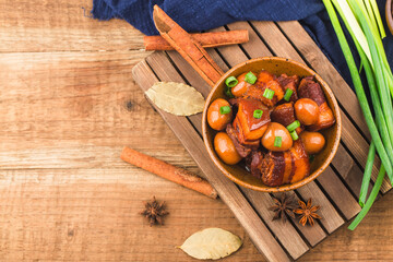 Quail Eggs Stew with belly pork(Chinese food)