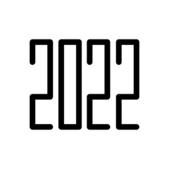 Happy New Year 2022 text design. Cover of business diary for 2022with wishes. Brochure design template, card, banner. Vector illustration. Isolated on white background.