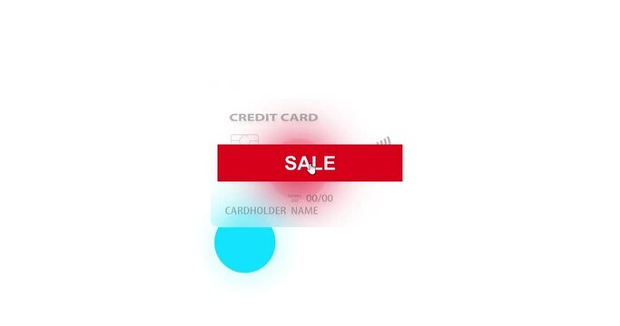 Black Friday and Neutral credit card on colorful background with glass morphism effect. The concept of online shopping, mobile payments, financial transactions. loop video