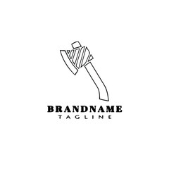 ax logo icon cartoon design black vector illustration