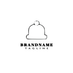 bonnet logo design template icon black isolated vector unique