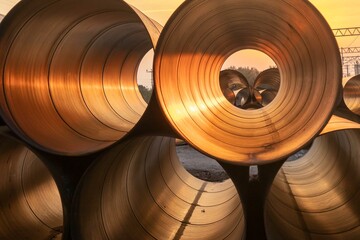 hollow large iron sewer pipes