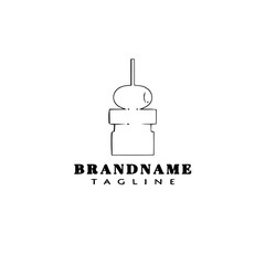 unique canape logo cartoon icon design template black isolated vector illustration