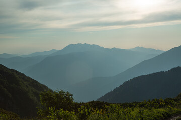 sunrise in the mountains