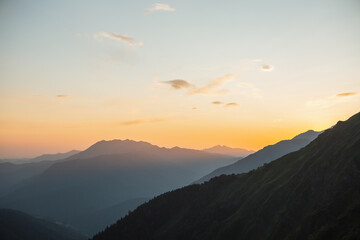 sunset in the mountains
