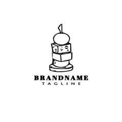 canape logo cartoon icon template black isolated vector illustration