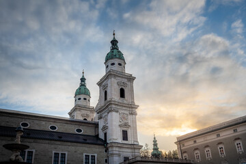 Fototapeta na wymiar Salzburg Cathedral Tower - Salzburg, Austria
