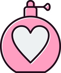 Perfume Filled Vector Line Icon Design