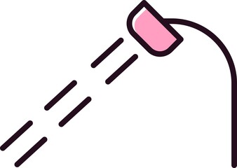 Shower Filled Vector Line Icon Design
