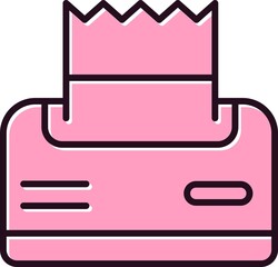 Tissue box Filled Vector Line Icon Design