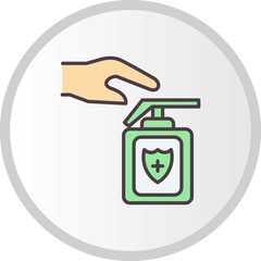 Sanitizer Filled Vector Line Icon Design