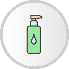 Lotion Filled Vector Line Icon Design