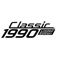 Classic 1990 Limited edition, 1990 birthday typography design for T-shirt