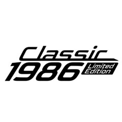 Classic 1986 Limited edition, 1986 birthday typography design for T-shirt