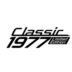 Classic 1977 Limited edition, 1977 birthday typography design for T-shirt