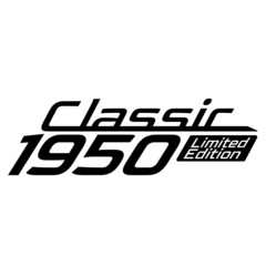 Classic 1950 Limited edition, 1950 birthday typography design for T-shirt