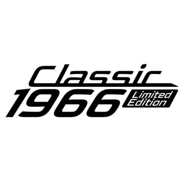 Classic 1966 Limited edition, 1966 birthday typography design for T-shirt