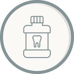 Mouth Wash Filled Vector Line Icon Design