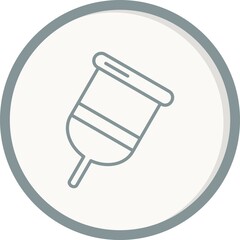 Menstrual Cup Filled Vector Line Icon Design