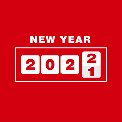 Loading bar year’s 2021 to new year’s 2022, Goal planning and strategy business concept, Vector illustration flat style for graphic design, website, banner or business content background
