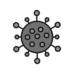 Virus Filled Vector Line Icon Design