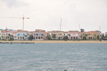 Fototapeta premium The beautiful Limassol Marina Beach or Golden Beach Limassol in Cyprus 