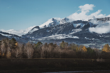 Appenzell Alps with Altmann,  Wildhuser Schafberg and Hundstein peaks view from Liechtenstein