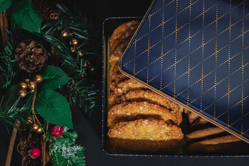 Delicious  christmas cookies from the top