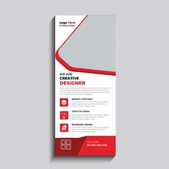 Corporate Commercial Red Roll Up Banner