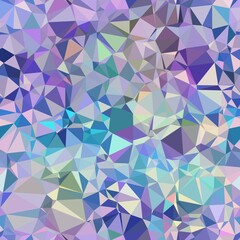 Seamless iridescent triangle pattern for surface pattern print. High quality illustration. Blue and purple holographic vivid trendy swatch. Funky contemporary graphic tile for background or textile.