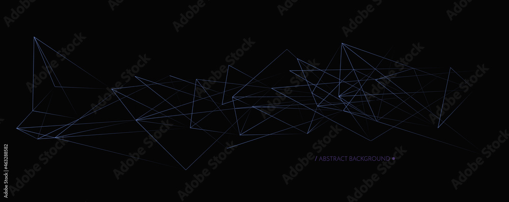 Poster Connection background. Network concept with dots and lines. Vector illustration
