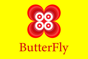 Colorful logo named Butterfly. 