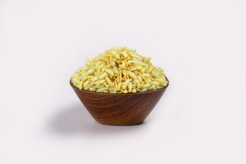 Sev Mamra is an Indian snack. It is a mixture of spicy dry ingredients such as puffed rice, savoury noodles and peanuts