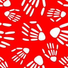 Skeleton hand seamless pattern. bones pattern. Design for Halloween and day of the Dead