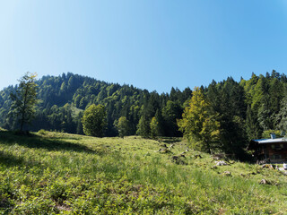 Wanderung mit leichter Steigung zum Sibli-Wasserfall. Versteckt im Wald, die Gottesmutter Maria auf...
