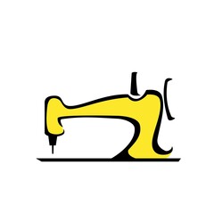 vintage sewing machine silhouette vector design