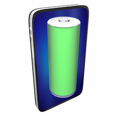Phone Running Out of Power Energy Electricity Charge Recharging 3d Illustration