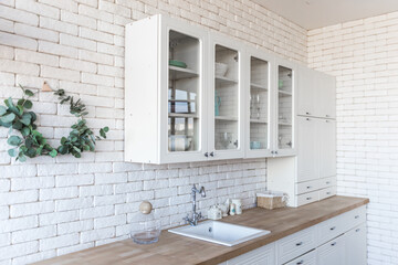 bathroom with white walls