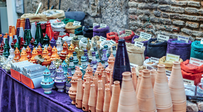 Fototapeta Incense street shop. Holy week.