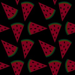 Seamless fruit pattern with watermelon for fabrics and textiles