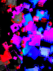 Abstract glitch art grunge background image.