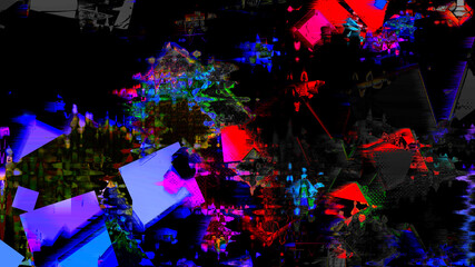 Abstract glitch art grunge background image.