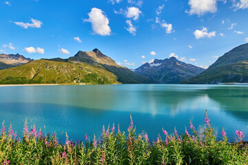 Silvretta Lake, Bielerhöhe, Vorarlberg, Austria