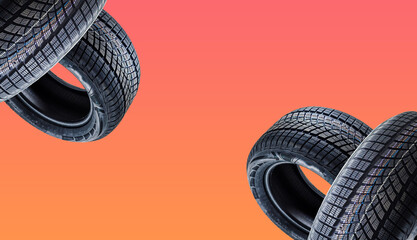 tires on a colored background © Angelov